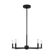 Fullton 5-Light Candle Chandelier in Midnight Black