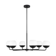 Alvin 6-Light Chandelier in Midnight Black