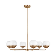 Alvin 6-Light Chandelier in Satin Brass