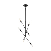 Axis 6-Light Large Chandelier in Midnight Black