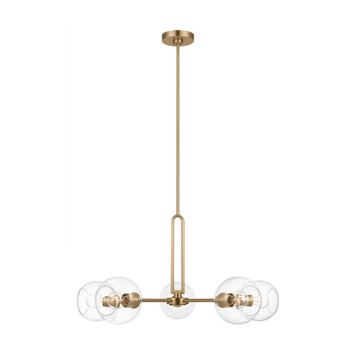 Codyn 5-Light Large Chandelier in Satin Brass