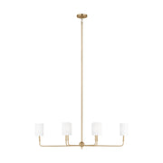 Foxdale 6-Light Linear Pendant in Satin Brass
