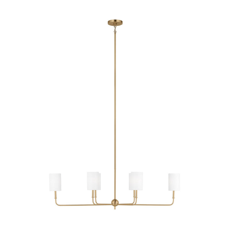 Foxdale 6-Light Linear Pendant in Satin Brass