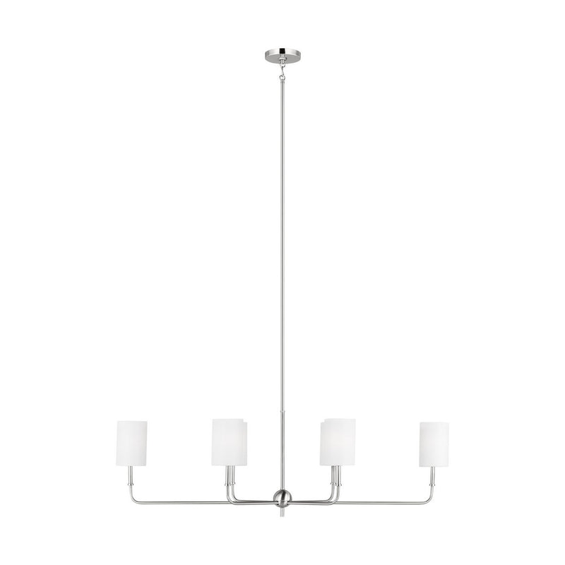 Foxdale 6-Light Linear Pendant in Brushed Nickel