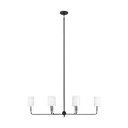 Foxdale 6-Light Linear Pendant in Midnight Black