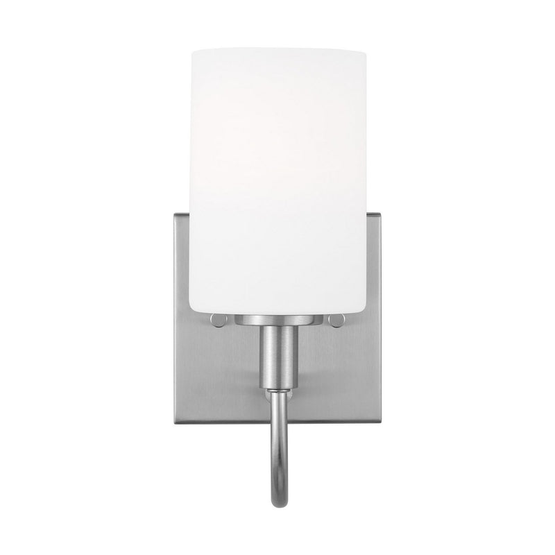 Oak Moore Bath Sconce in Brushed Nickel