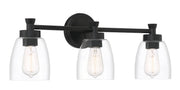 Henning 3 Light 24" Vanity in Flat Black