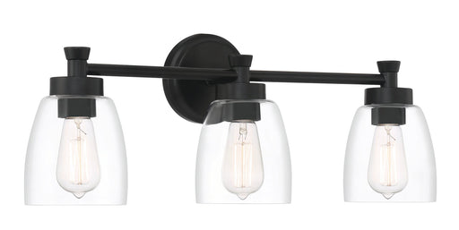 Henning 3 Light 24" Vanity in Flat Black