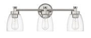 Henning 3 Light 24" Vanity in Polished Nickel