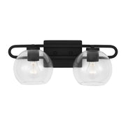 Codyn 2-Light Bath Vanity Light in Midnight Black