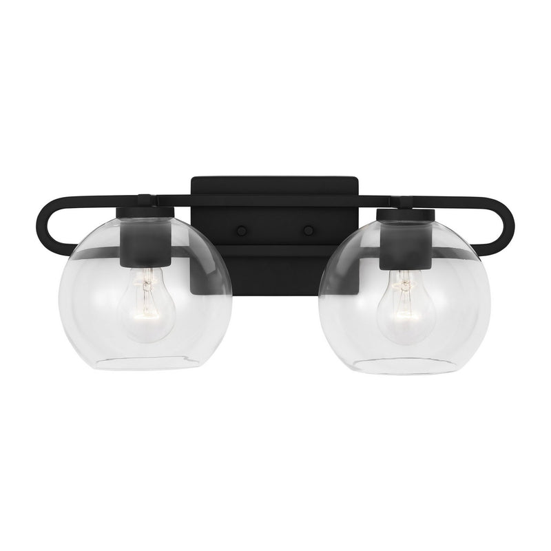 Codyn 2-Light Bath Vanity Light in Midnight Black