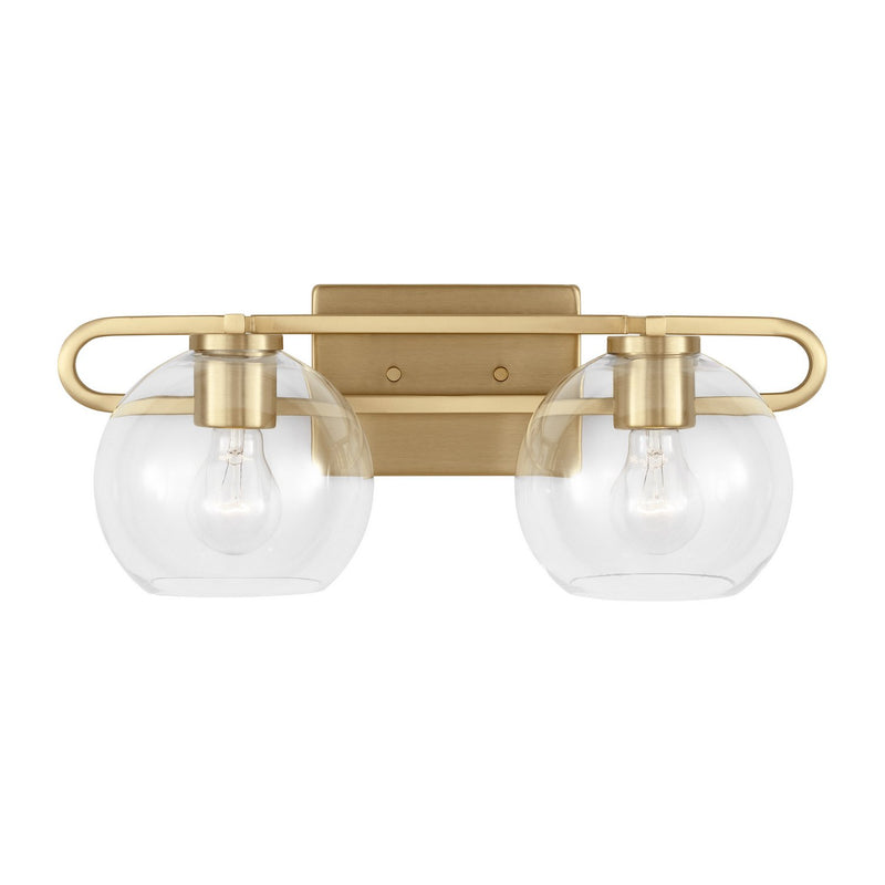 Codyn 2-Light Bath Vanity Light in Satin Brass