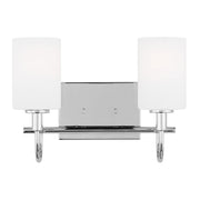 Oak Moore 2-Light Bath Vanity Light in Chrome