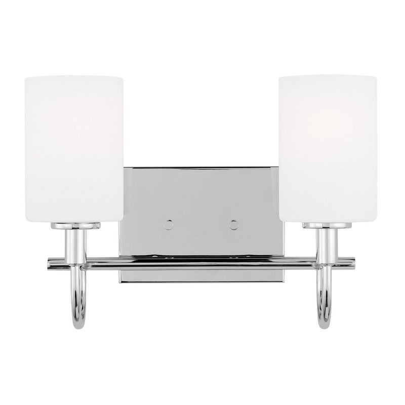 Oak Moore 2-Light Bath Vanity Light in Chrome