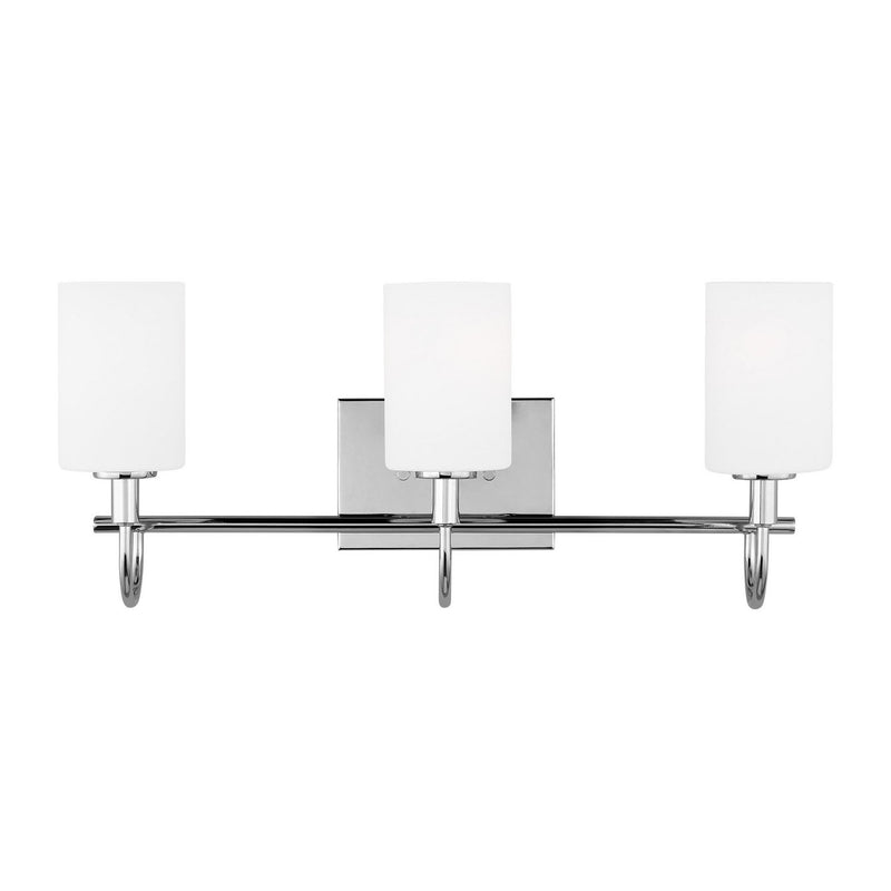 Oak Moore 3-Light Bath Vanity Light in Chrome