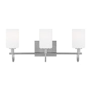 Oak Moore 3-Light Bath Vanity Light in Brushed Nickel