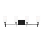 Oak Moore 4-Light Bath Vanity Light in Midnight Black