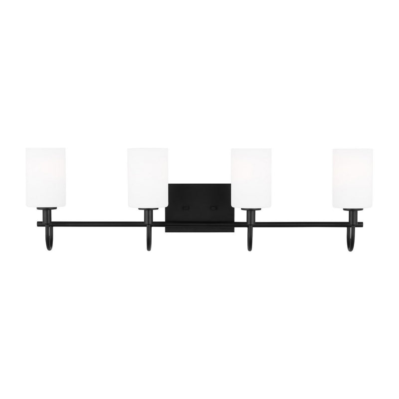 Oak Moore 4-Light Bath Vanity Light in Midnight Black