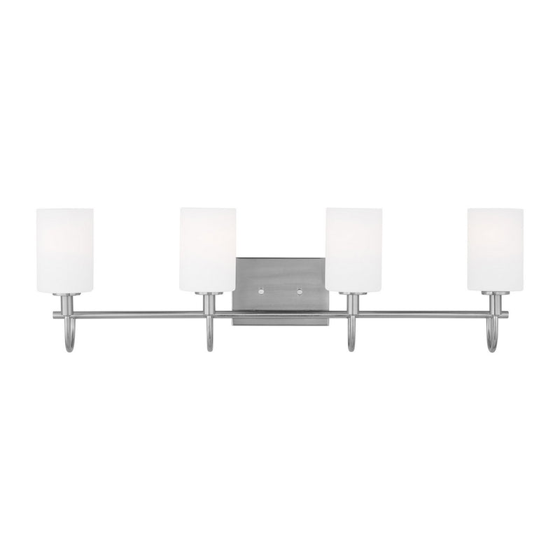 Oak Moore 4-Light Bath Vanity Light in Brushed Nickel