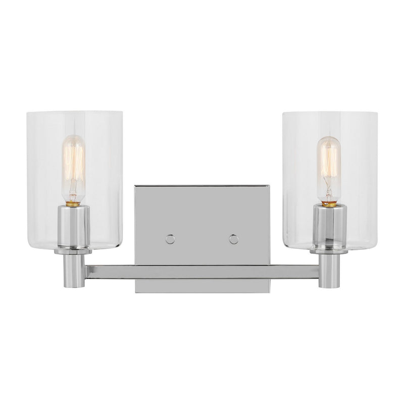 Fullton 2-Light Bath Vanity Light in Chrome