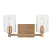 Fullton 2-Light Bath Vanity Light in Satin Brass