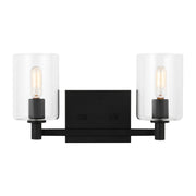 Fullton 2-Light Bath Vanity Light in Midnight Black