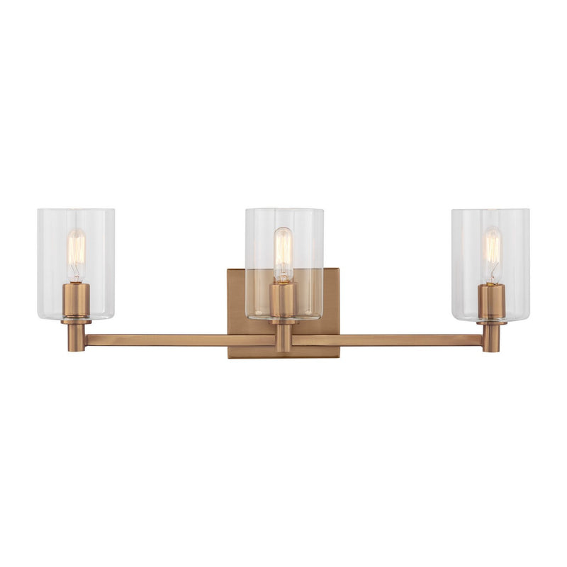 Fullton 3-Light Bath Vanity Light in Satin Brass