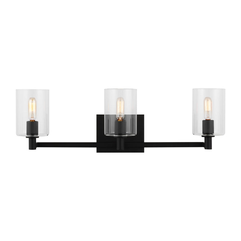 Fullton 3-Light Bath Vanity Light in Midnight Black