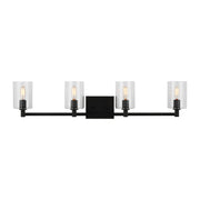 Fullton 4-Light Bath Vanity Light in Midnight Black