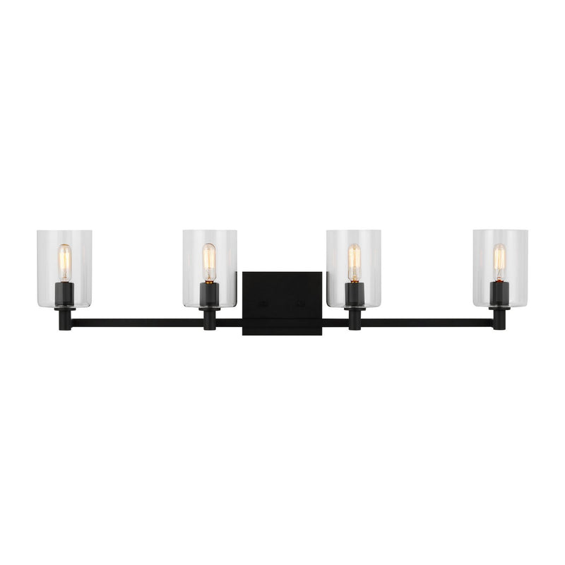 Fullton 4-Light Bath Vanity Light in Midnight Black