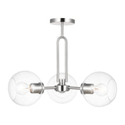 Codyn 3-Light Semi-Flush Mount in Brushed Nickel