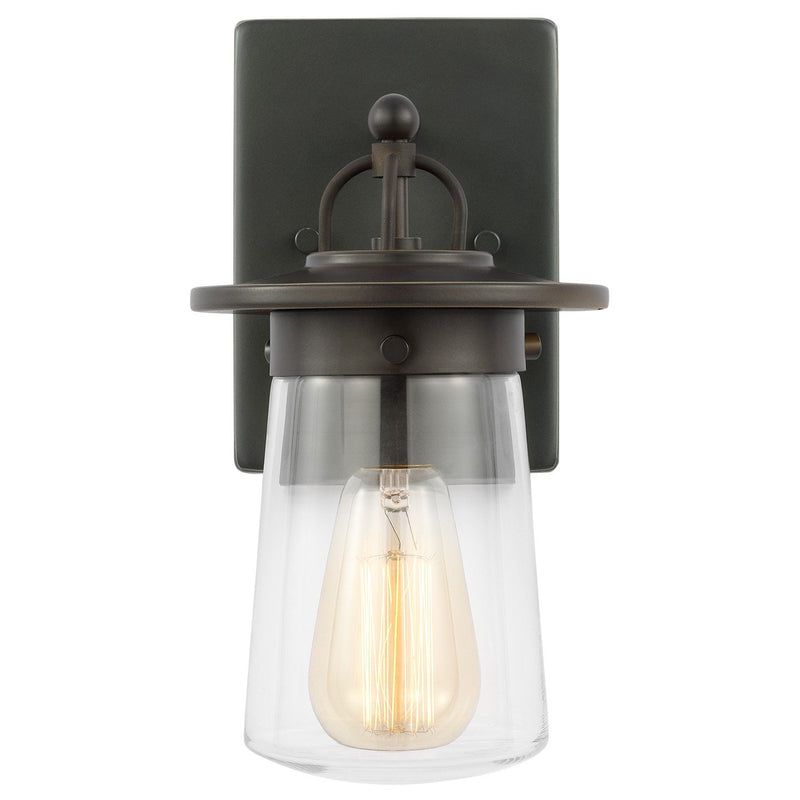 Tybee Small Outdoor Wall Lantern in Antique Bronze