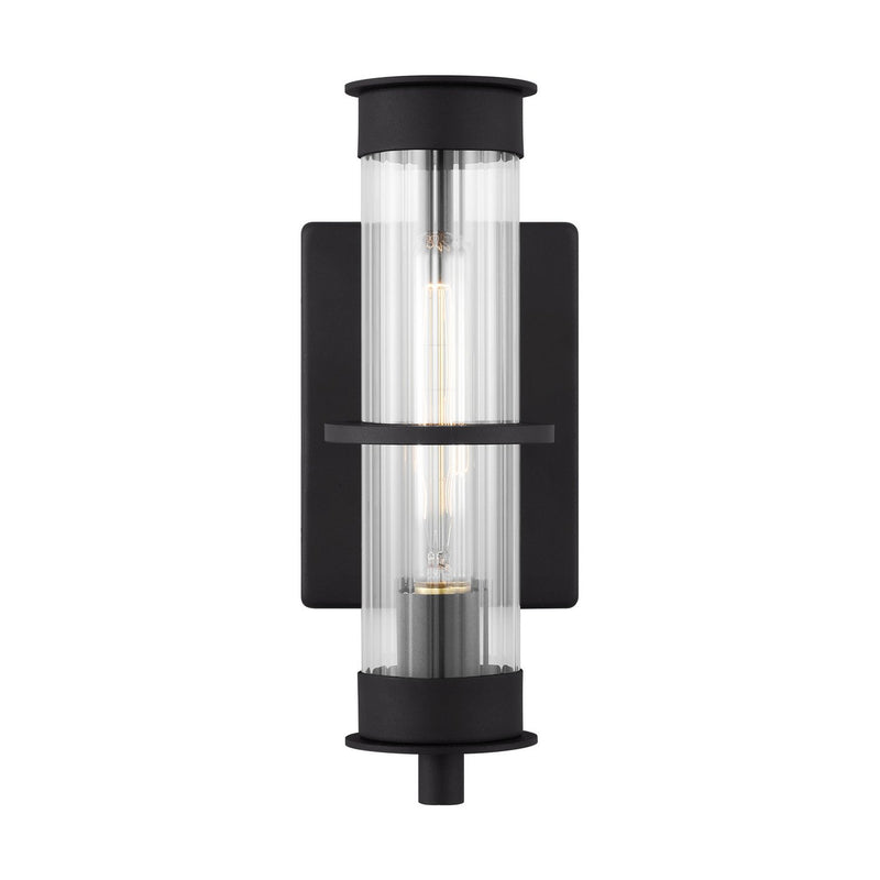 Alcona Small Outdoor Wall Lantern in Black