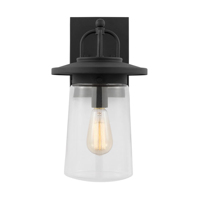 Tybee One Light Outdoor Wall Lantern in Black