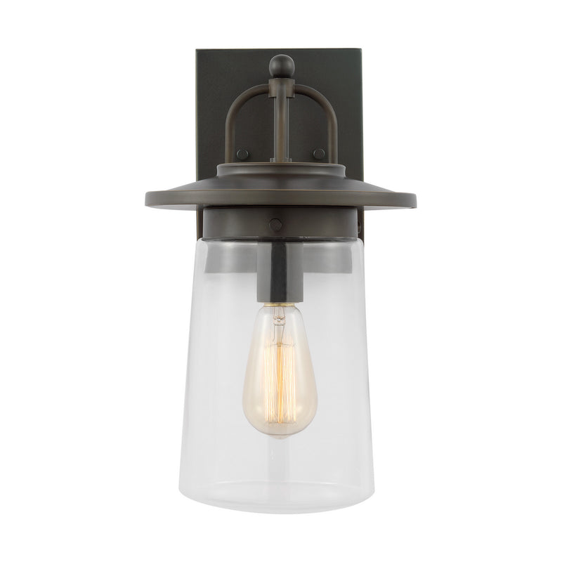 Tybee One Light Outdoor Wall Lantern in Antique Bronze
