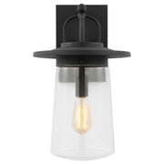 Tybee Large Outdoor Wall Lantern in Black