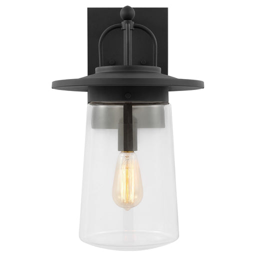 Tybee Large Outdoor Wall Lantern in Black