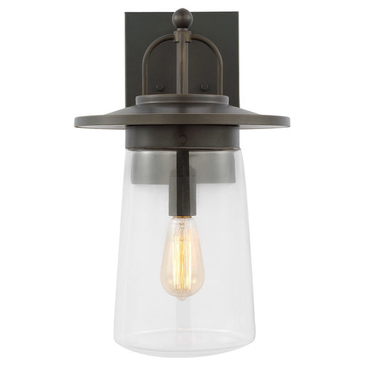 Tybee Large Outdoor Wall Lantern in Antique Bronze