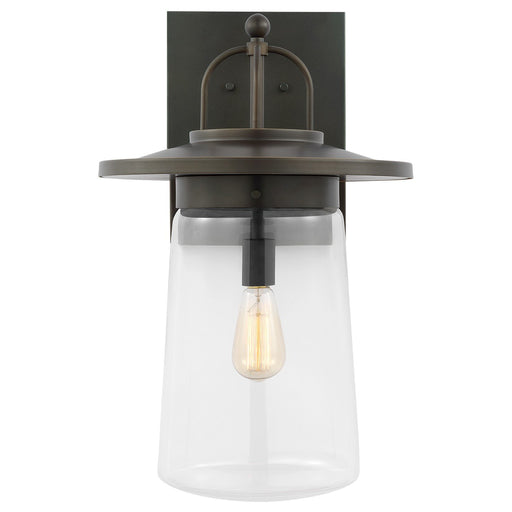 Tybee Extra Large Outdoor Wall Lantern in Antique Bronze