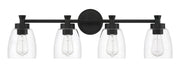 Henning 4 Light 30" Vanity in Flat Black