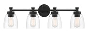 Henning 4 Light 30" Vanity in Flat Black