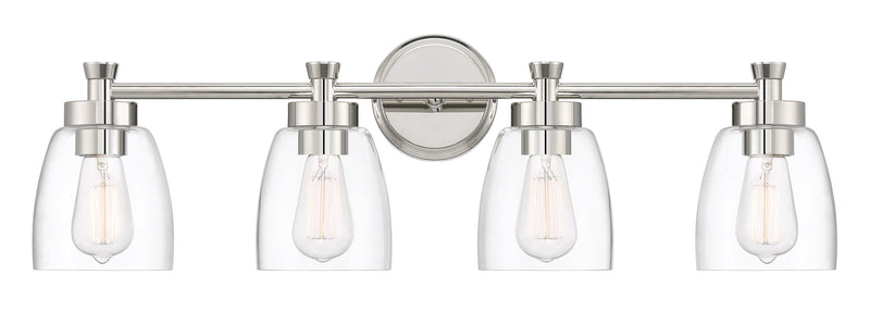 Henning 4 Light 30" Vanity in Polished Nickel