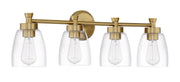 Henning 4 Light 30" Vanity in Satin Brass