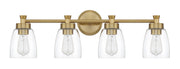 Henning 4 Light 30" Vanity in Satin Brass