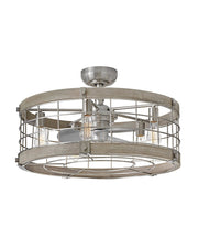 Bryce 27" Fandelier Ceiling Fan with Light in Brushed Nickel / Silver