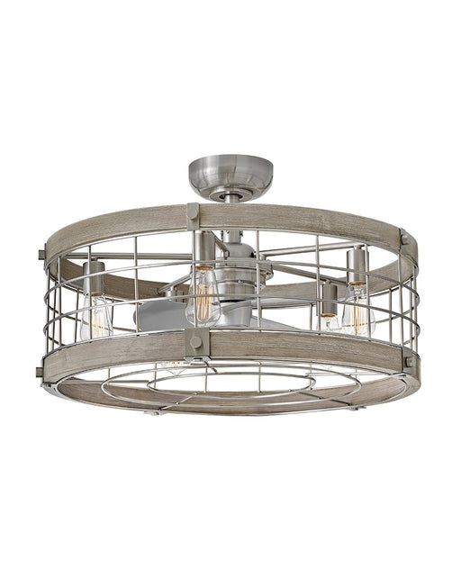 Bryce 27" Fandelier Ceiling Fan with Light in Brushed Nickel / Silver