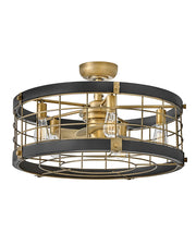Bryce 27" Fandelier Ceiling Fan with Light in Heritage Brass