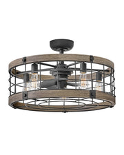 Bryce 27" Fandelier Ceiling Fan with Light in Matte Black