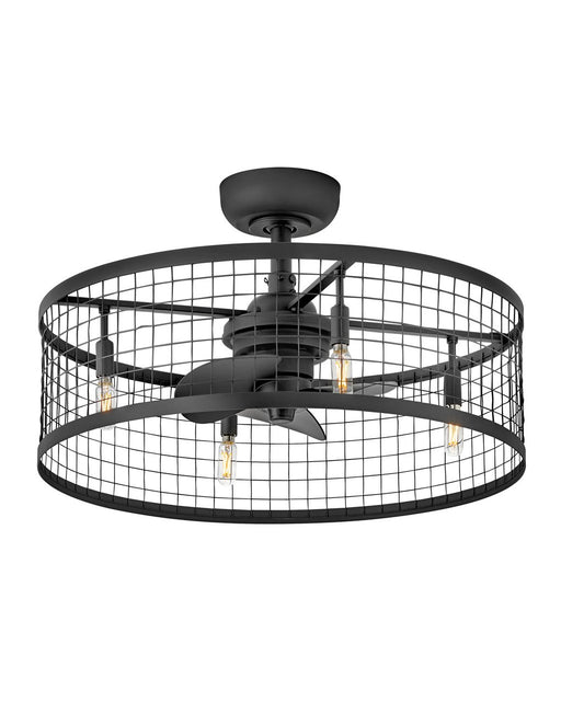 Finnigan 24" Ceiling Fan with Light in Matte Black