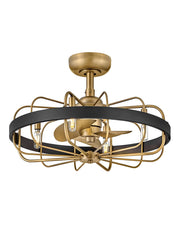 Eli 22" Fandelier Ceiling Fan with Light in Heritage Brass